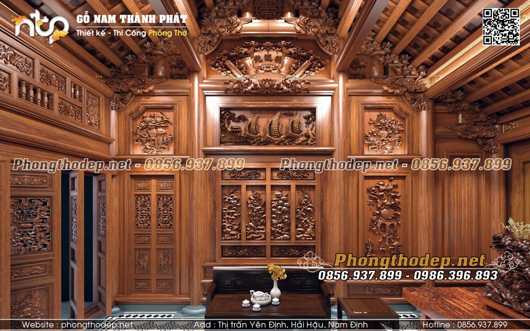 Bố trí vách thuận Phải